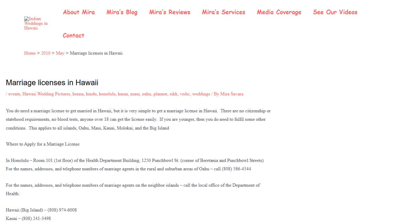 Marriage licenses in Hawaii – Indian Weddings in Hawaii